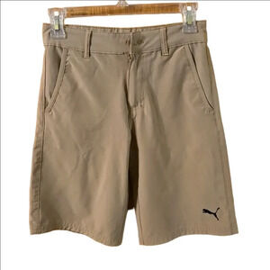 Khaki Shorts Midrise Elastic Waistband 4 pockets Lightweight Women size 10